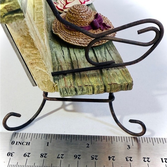 Barton & Barton Flowers Inc Picture Frame Bench Floral Straw Hat Gloves Home 4x6 - Picture 11 of 15